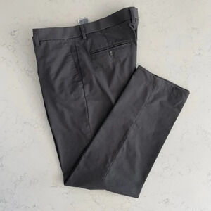 Dockers Slim 4 Pocket Flat Front Straight Leg Poly Cotton Pants Grey Sz 36